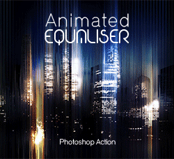 极品PS动作－均衡光线(GIF动画/含高清视频教程)：Gif Animated Equaliser Photoshop Act
